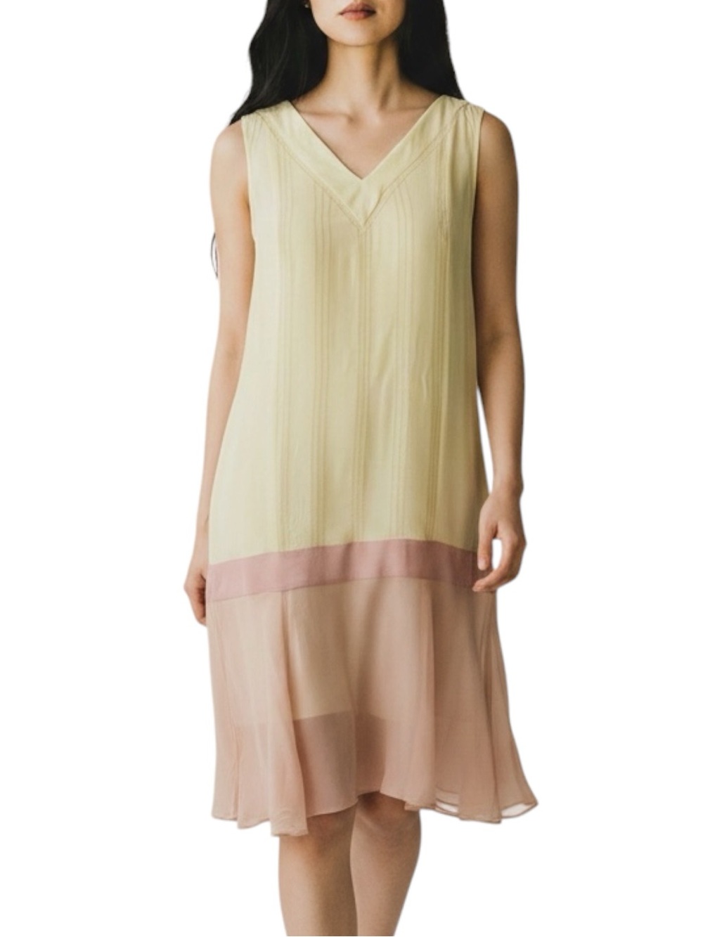 Sundance Sheer Yellow Orange Silk Long Tunic Size 4 CottageCore Chic